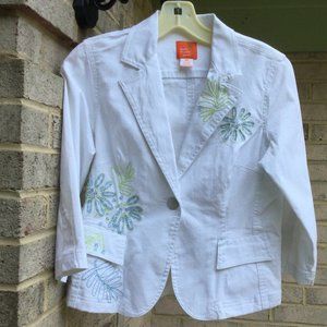 Hearts of Palm Sequin Embroidered Jean Jacket